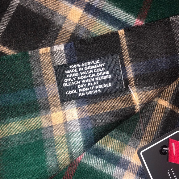 Mens’ V. FRAAS Plaid Scarf NWT - Picture 3 of 5